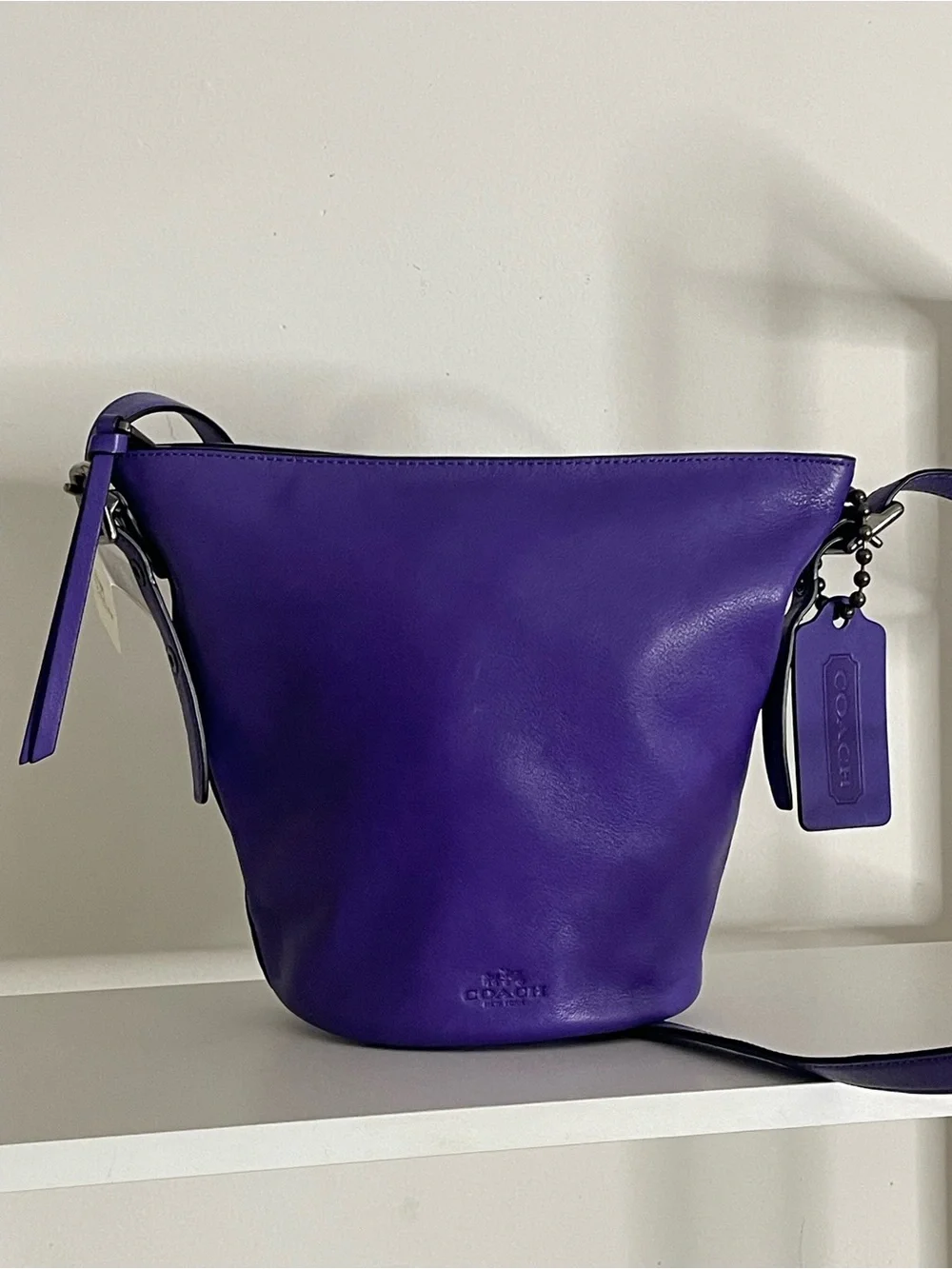 Coach Mini Duffle Purple Bleeker Tote Handbag